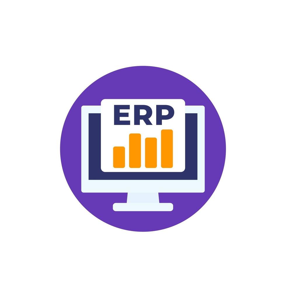 2697972 Erp Software Icon Flat Design Vectoriel